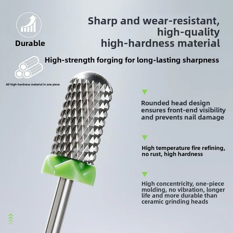 Nail Drill Bit For Nail Removal Fast Remove Gel Polish Acrylic Nails Heat‑Resistant Wear‑Resistant Nail Art Manicure Tools