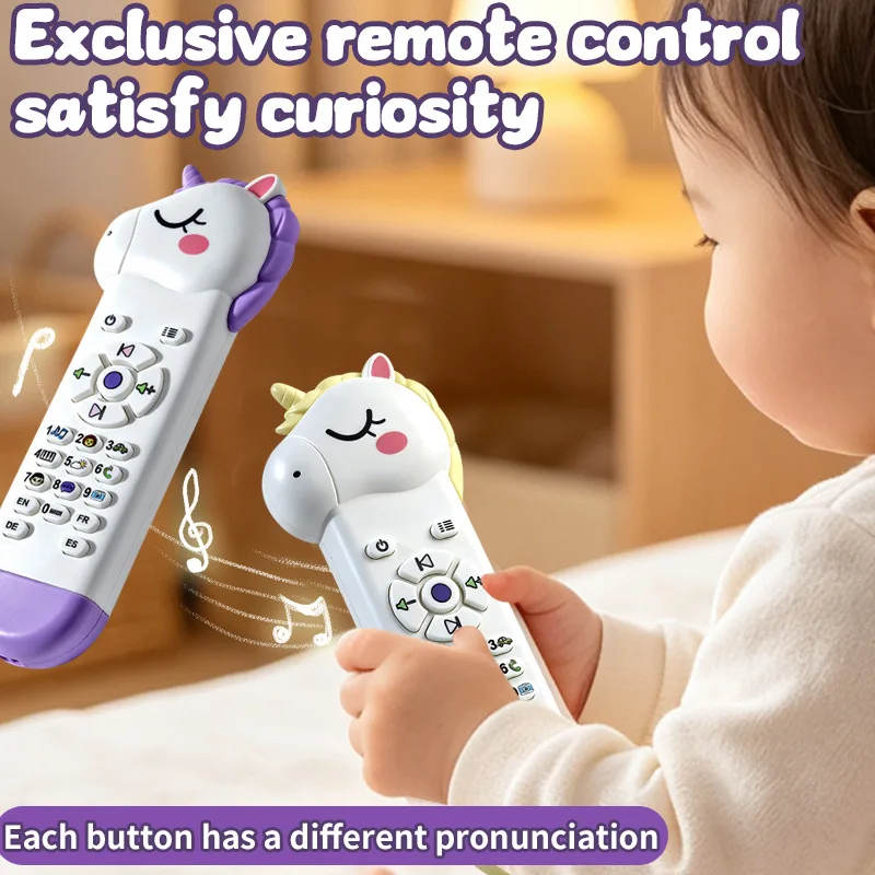 New children's educational remote control toy music mobile phone baby boys and girls early education simulation educational toy