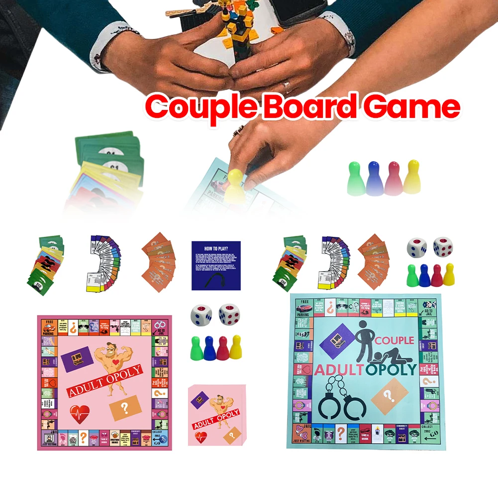 Juego de mesa Adultopoly para parejas, cita nocturna, divertido juego de cartas de relación, regalos interactivos de San Valentín para marido, esposa, juego de cartas, juguete