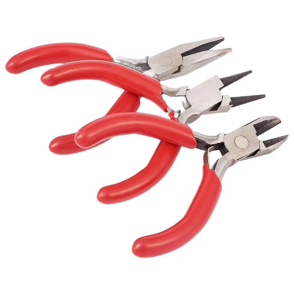 

Pandahall 3Pcs/Set Carbon Steel Jewelry Pliers Mini Flat Nose Pliers for Kids DIY Jewelry Findings Making Beading Tools Supplies