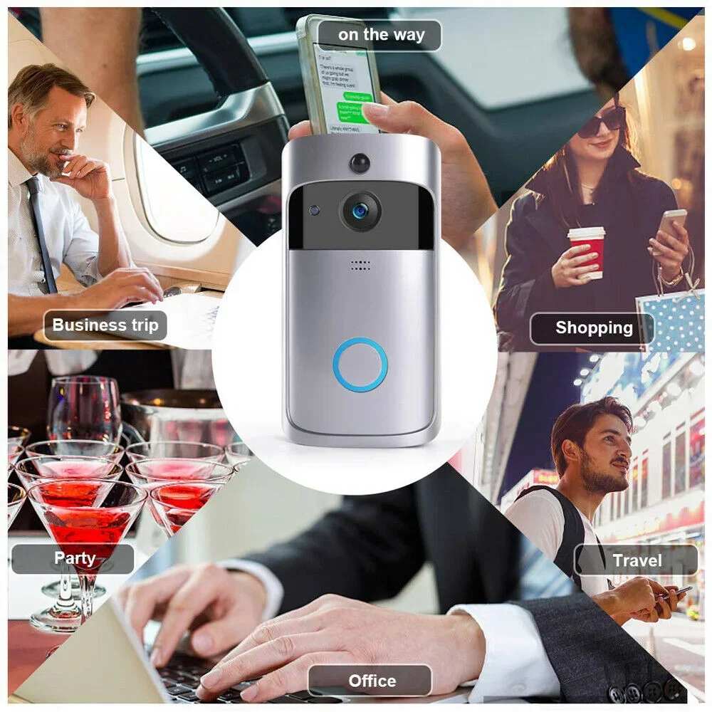 Smart Doorbell Camera Wifi Wireless Call Intercom Video-Eye for Apartments Door Bell Ring for Phone Home Security Cameras