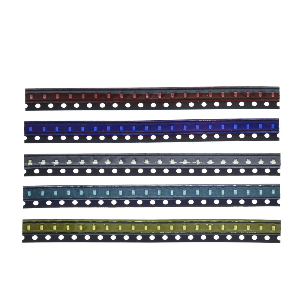 TZT 5 ألوان x20 قطعة = 100 قطعة SMD 0603 LED لتقوم بها بنفسك عدة السوبر مشرق الأحمر/الأخضر/الأزرق/الأصفر/الأبيض المياه واضح LED ضوء الثنائيات مجموعة #3