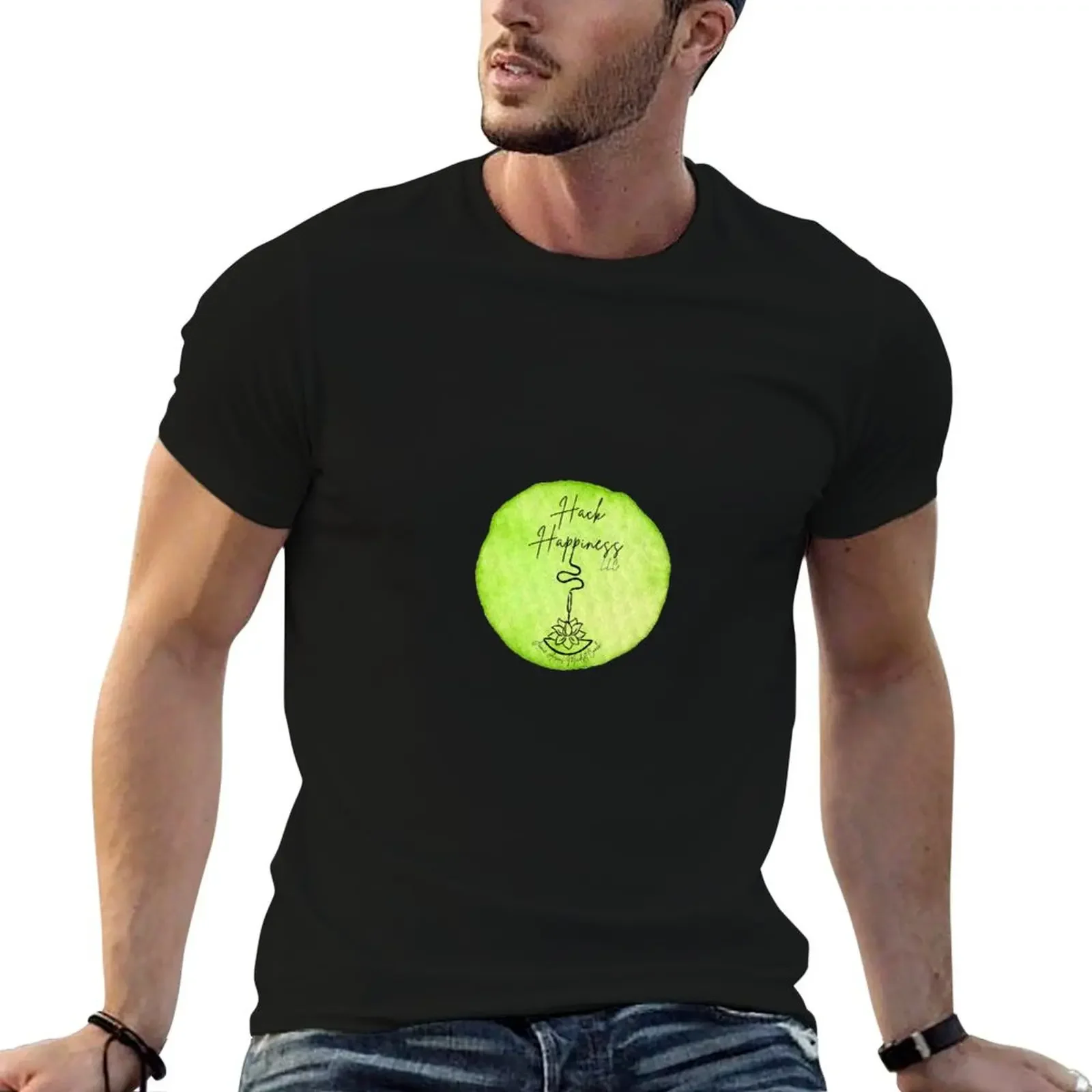 

Hack Happiness Logo T-Shirt aesthetic clothes summer shirt Luxury man anime clothes mens graphic t-shirts funny