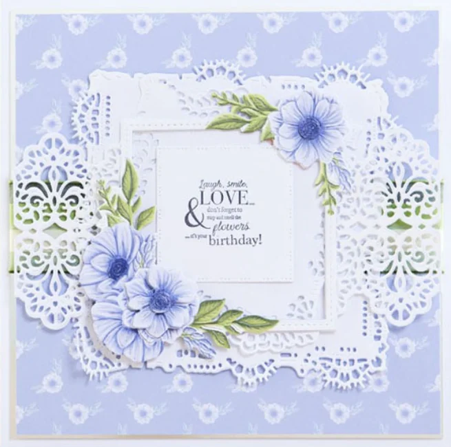 24 cutting dies and color paper