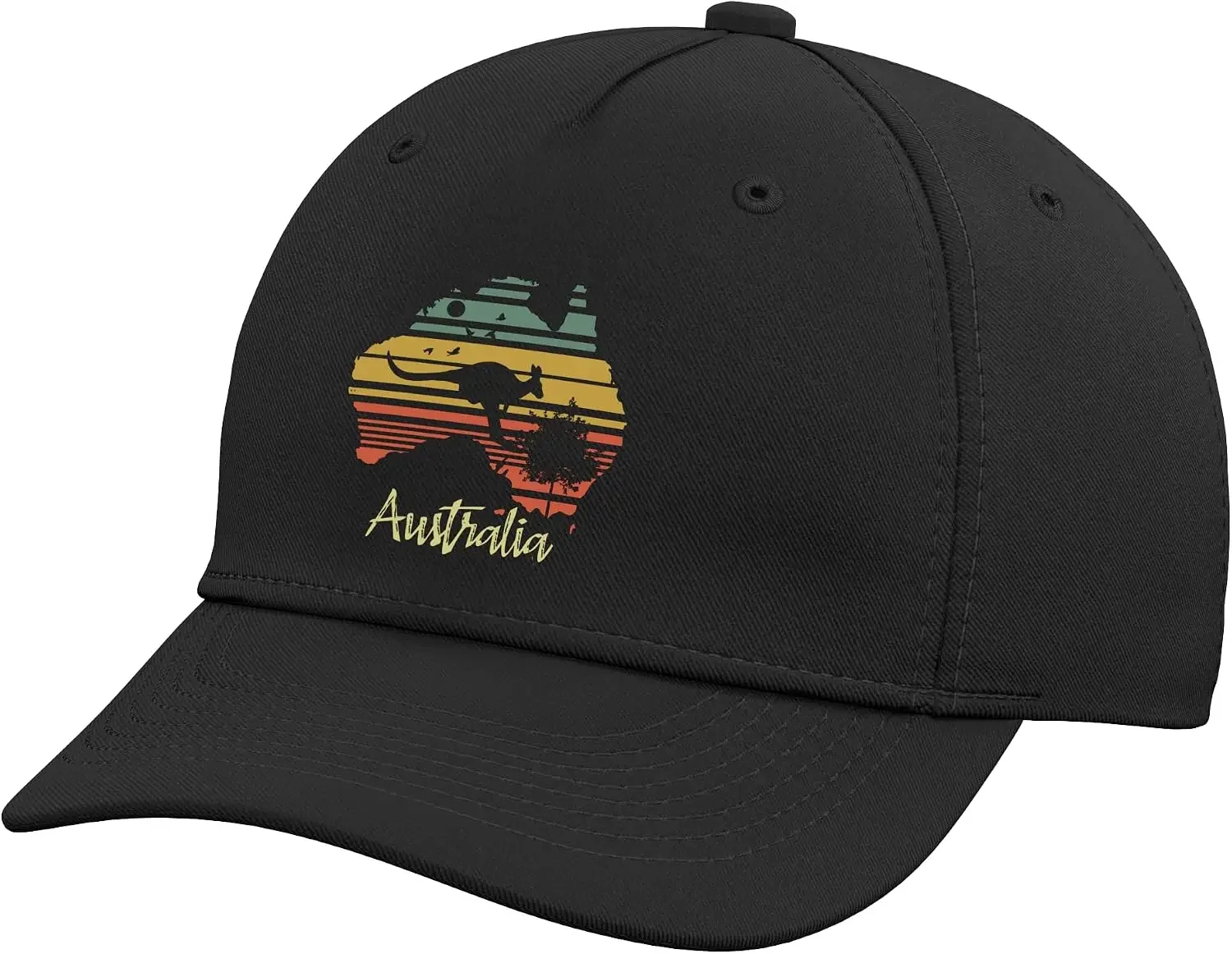 Vintage Land Map Australia Day Australian Kangaroo Adjustable Baseball Hat Street Fashion Outdoor Sport Baseball Cap