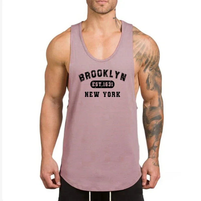 Summer Cotton Breathable Workout Tank Tops Mens Bodybuilding Muscle Sleeveless Shirt Casual Fashion Clothing Gym Fitness Vests