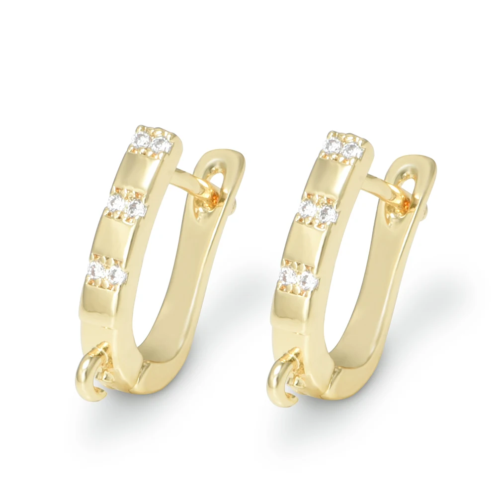 1 Pair Earring Hooks 18K Gold/ Rhodium Plated Supplies For Jewelry Wholesale Diy Jewelry Making Accessories For Women image 3