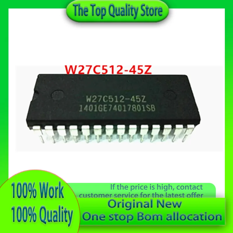 1-100PCS 100% New  W27C512-45Z W27C512-45 W27C512 IC EEPROM 512KBIT PARALLEL DIP-28 New Original Brand Chip