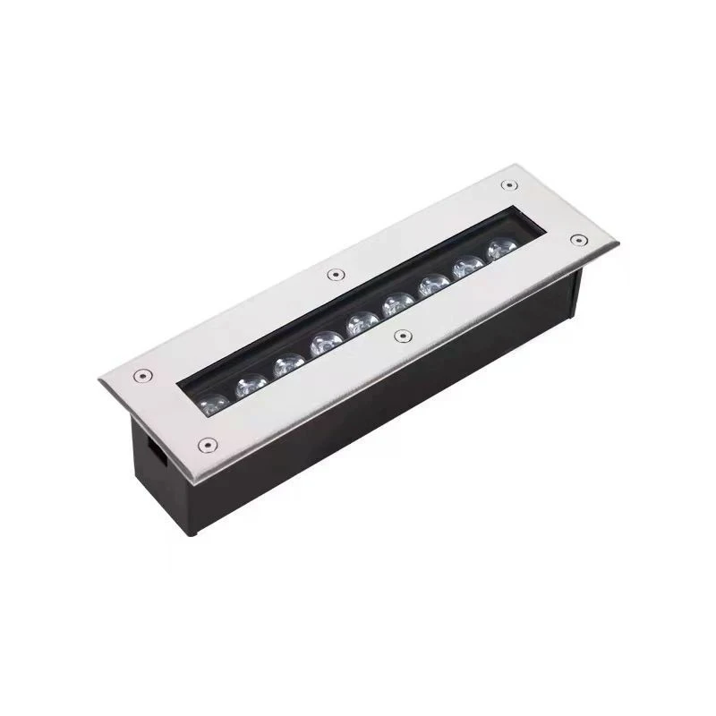 

5W 9W Outdoor Buried Path Spot Recessed Rectangle Light Long Strip IP67 Waterproof Garden Stainless Steel LED Underground Light