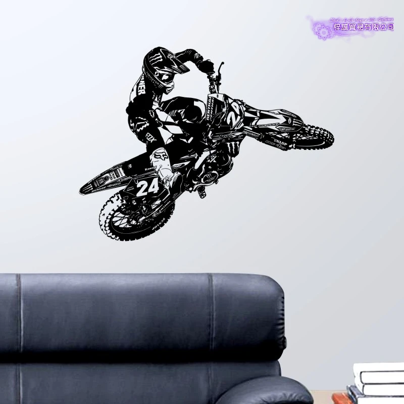 MXGP Off-road Motorcycle Racing Sticker Vehicle Motocross Posters Vinyl Wall Decals Decor Mural Off-road Autocycle Racing Decal