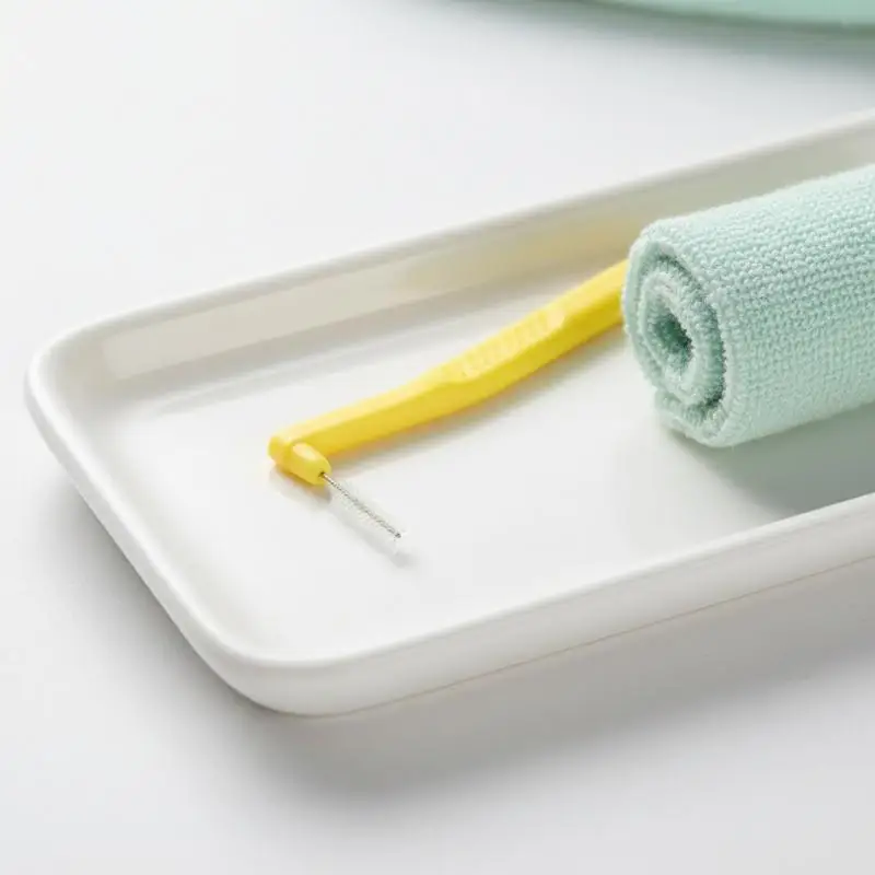 2/5Pcs L-shaped Interdental Brushes Portable Soft Bristle Cleaners Travel Teeth Cleaning Dental Hygiene Gap Cleaner Oral Care