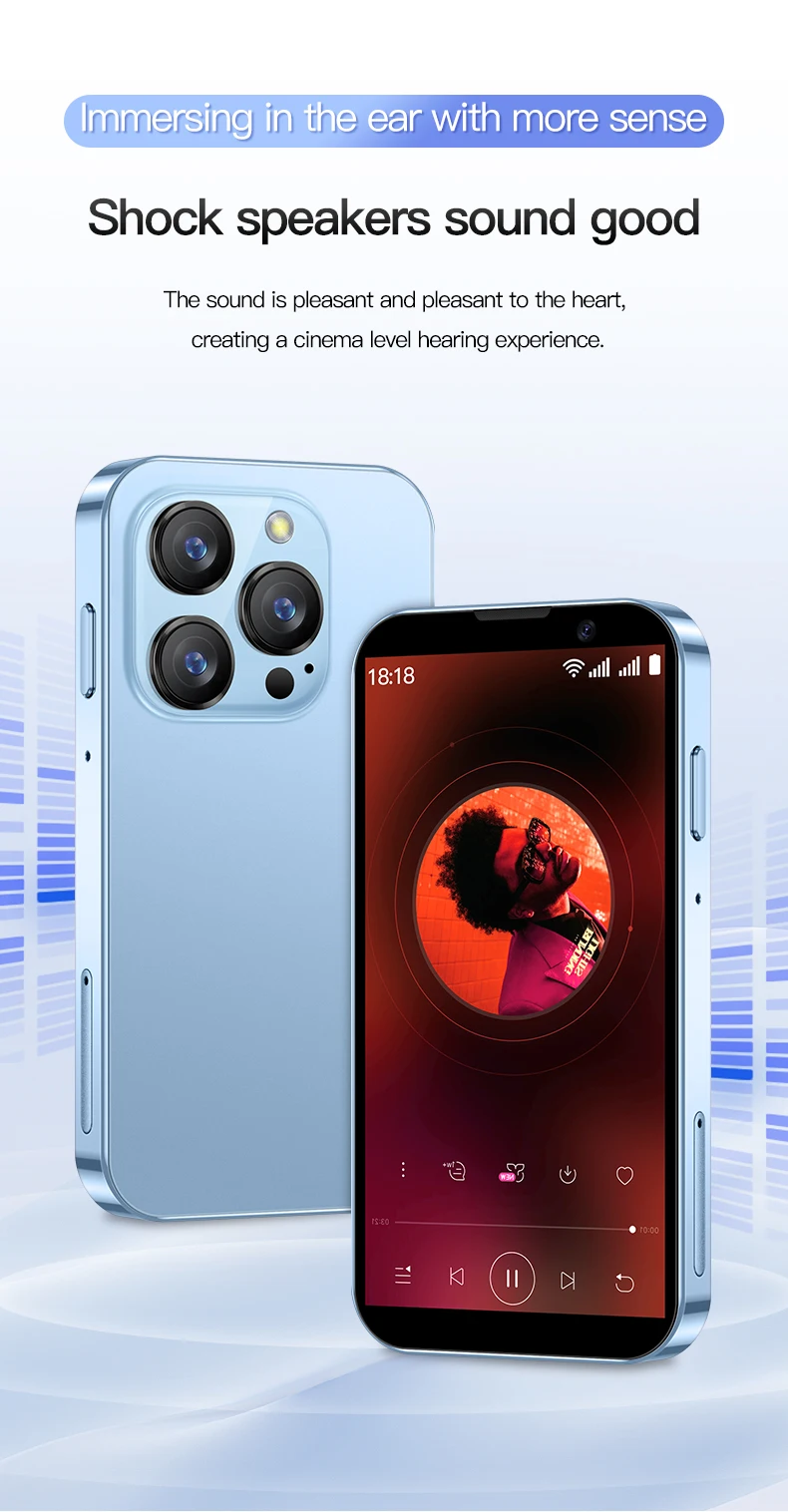 SOYES XS18 Pro Mini Smartphone 3G Network 3.0'' 2GB RAM 16GB ROM Android8.1 With Facial Recognition Dual SIM Standby Small Phone