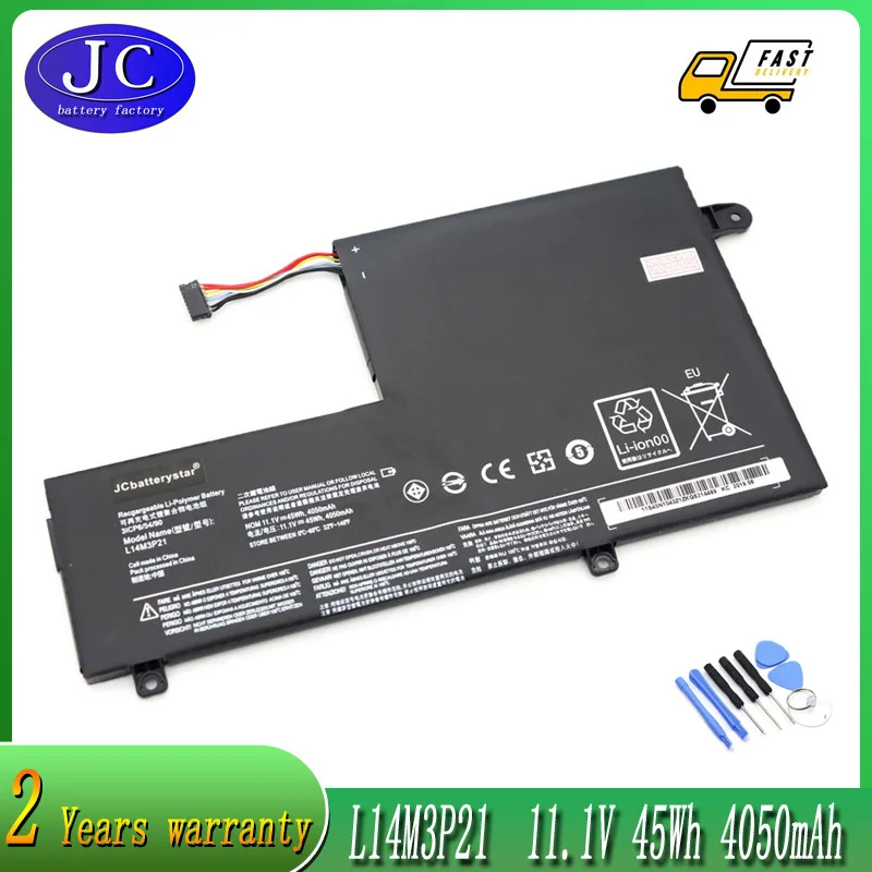 JCLJF new L14L3P21 L14M3P21 L14M2P21 Battery For Lenovo FLEX 3 1470,1570,EDGE 2 1580,IdeaPad 720-15IKB 81AG,500S 310S-14 U41-70