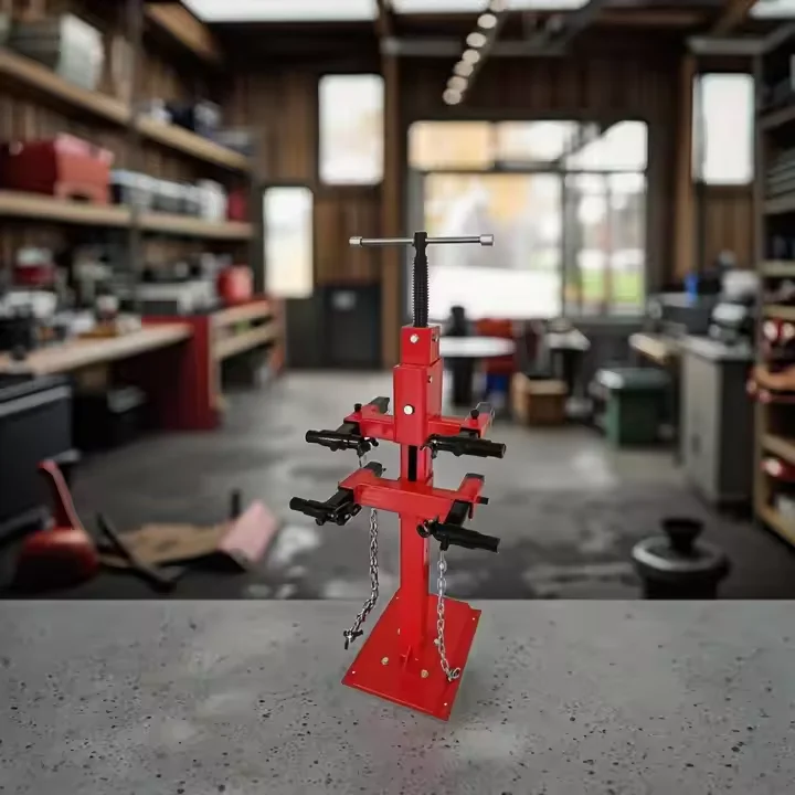 Floor Mounted Screw Type Coil Spring Press Stand Shock Absorber Spring Compression Tool for Car Suspension Repair Work