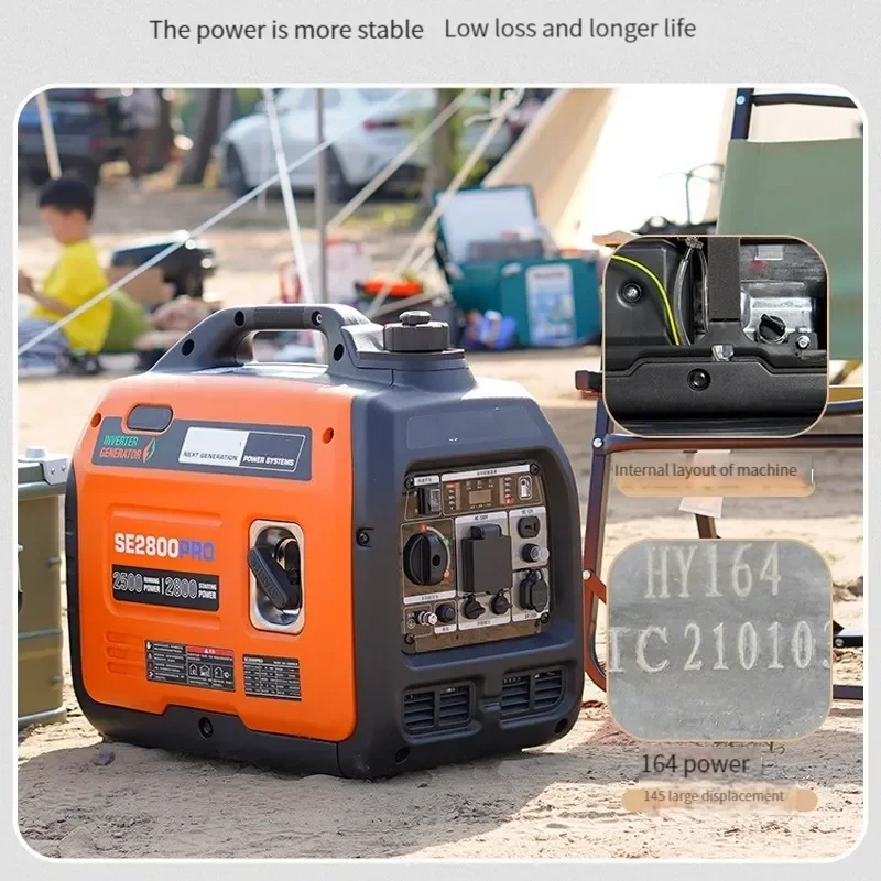 Household 220v Petrol Generator 220v Household Small Ultra-quiet 2800W Outdoor Mini Portable Power Supply