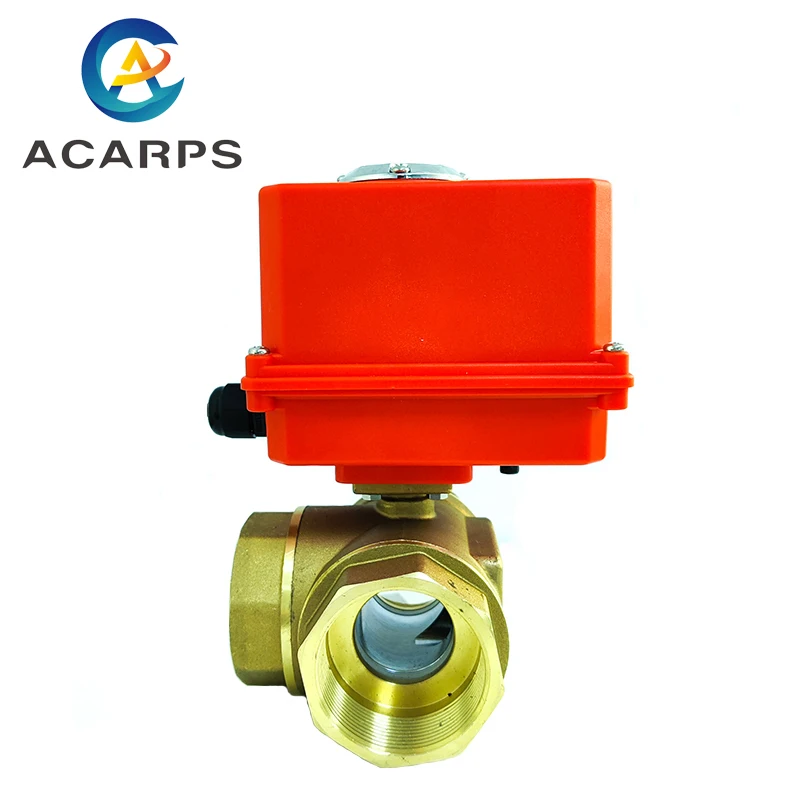2 inch 3 Way Motorized Ball Valve Electric Ball valve Brass DN50 Ball Valve Three Line Two Point Control