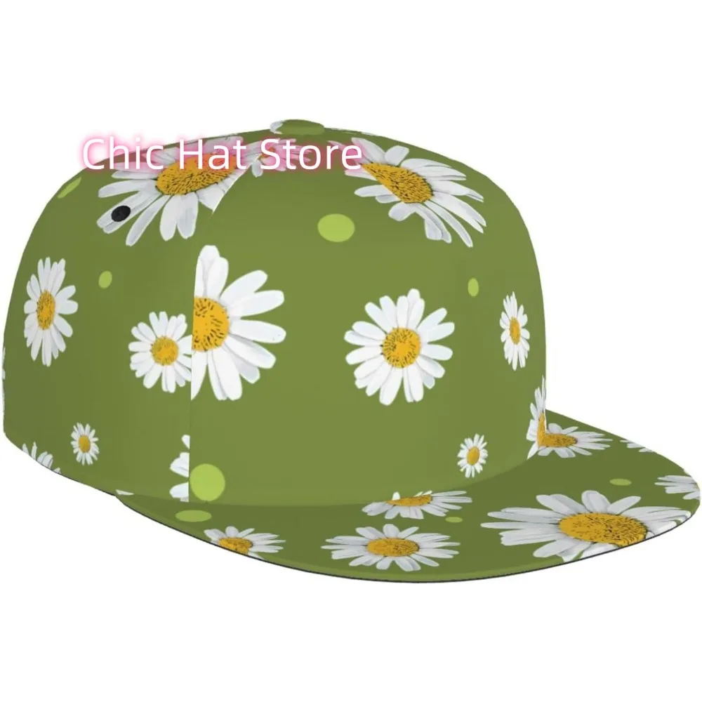 Daisy Baseball Cap Adjustable Flat Bill Trucker Hat Mallard Duck Hat for Men and Women Funny Gifts