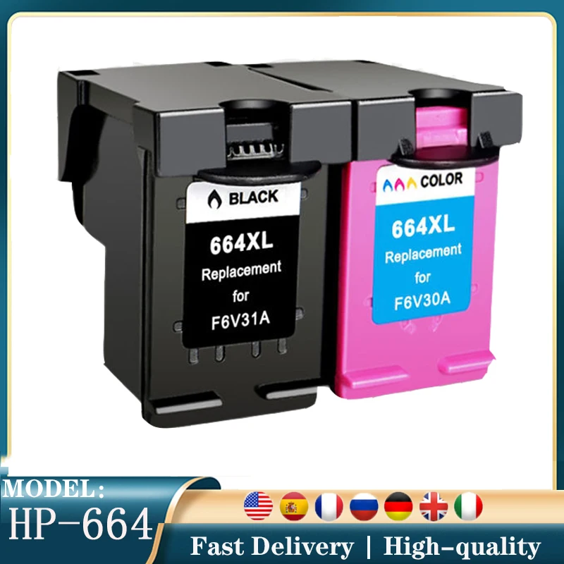 

For HP 664XL Ink Cartridge Replacement Compatible For HP 664 HP664 Deskjet 1115 2135 2675 3635 3775 4536 4538 5075 5275 Printer