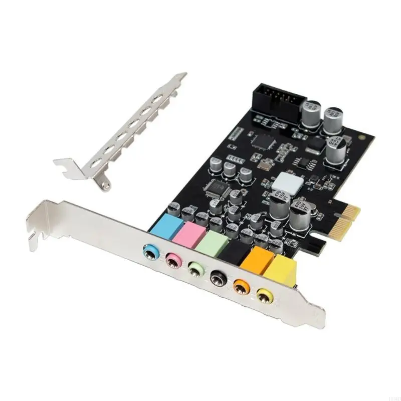 

Plugs Play ST117 PCIe Sound Card CM6212 7.1CH With DSP Processor For 5.1/7.1 Gaming Headphones Not Need Driver H8WD