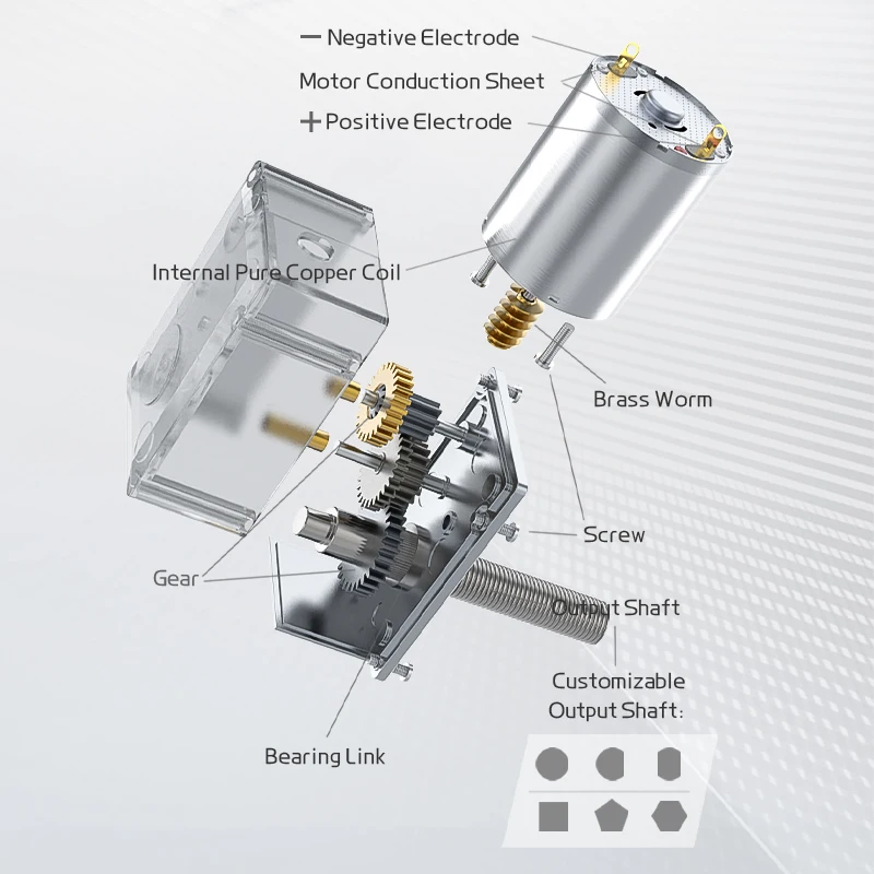 JGY-370-M8 Wałek śrubowy Mikroturbina Ślimakowy silnik redukcyjny DC 12V/24V Regulacja prędkości 1RPM~375RPM Samoblokujący mały silnik