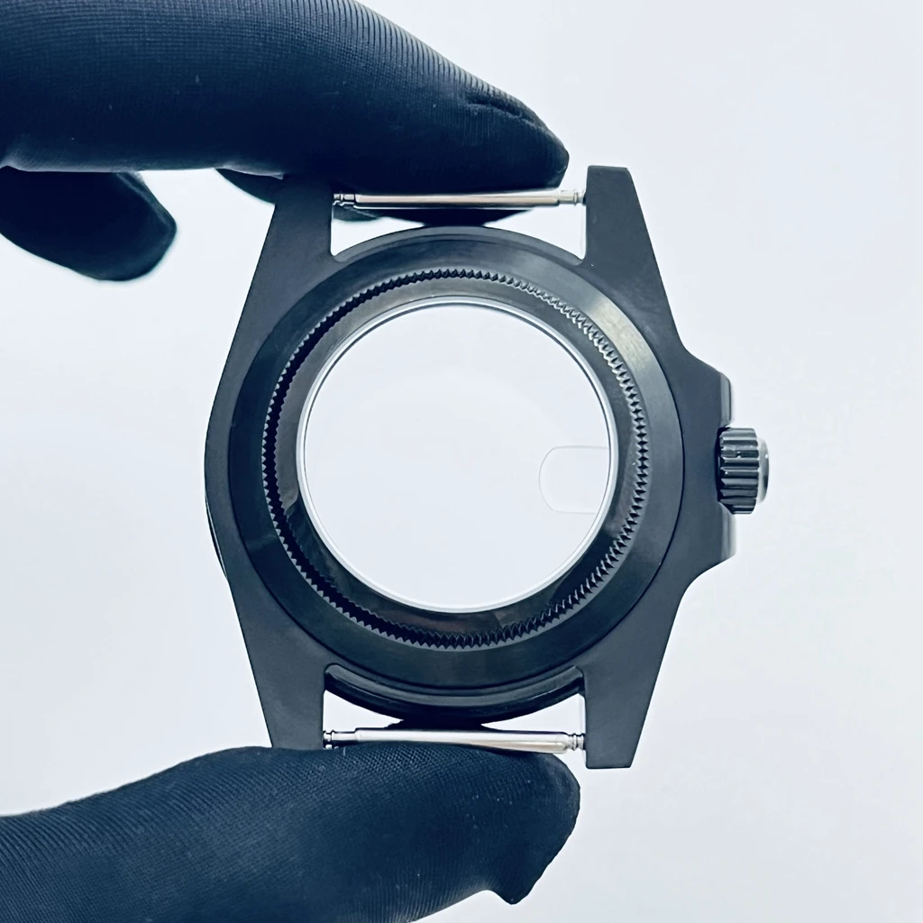 High Quality 40mm NH34 NH35 NH36 NH38 NH39 NH70 ETA2824 PT5000 Black GMT Watch Case With Ceramic Bezel Sapphire Glass Waterproof