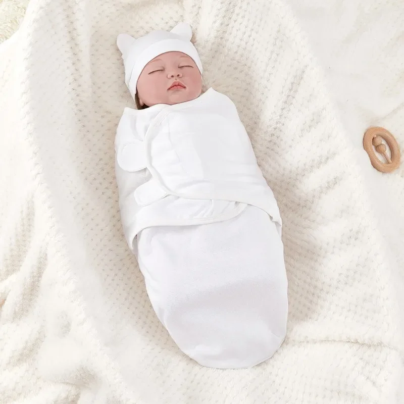 Baby Anti-Shock Swaddle Katoen Bedrukt Wrap Lente/Zomer Baby Wrap Tweedelige Baby Anti-Kick Deken Geschikt Voor 0-3 Maanden