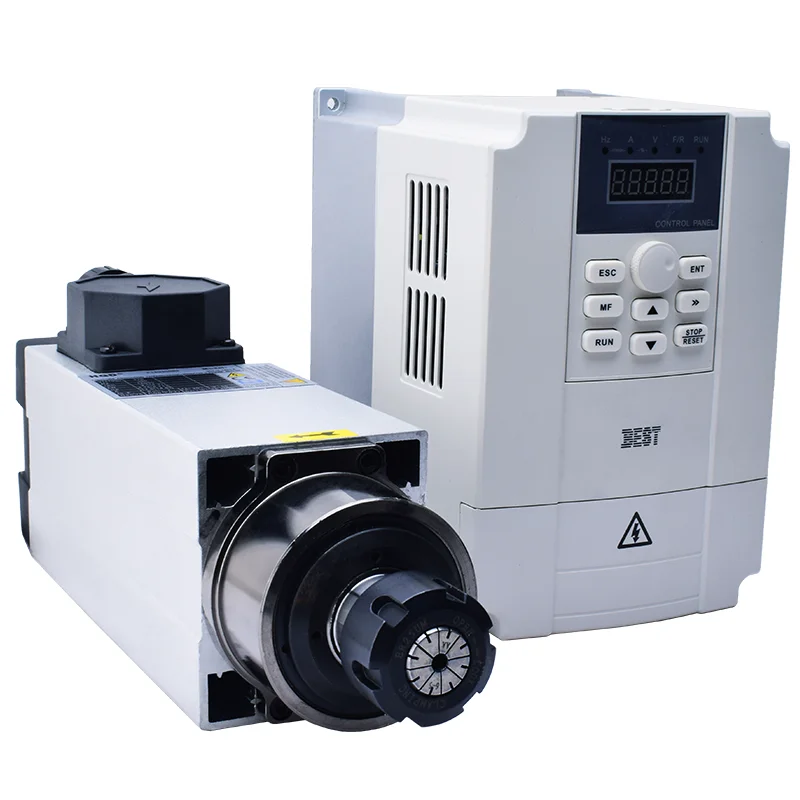 3.5kw ER25 Air Cooling 220v 300hz Spindle Motor Without Flange 3.5KW Spindle Motor for Engraving MDF Wood