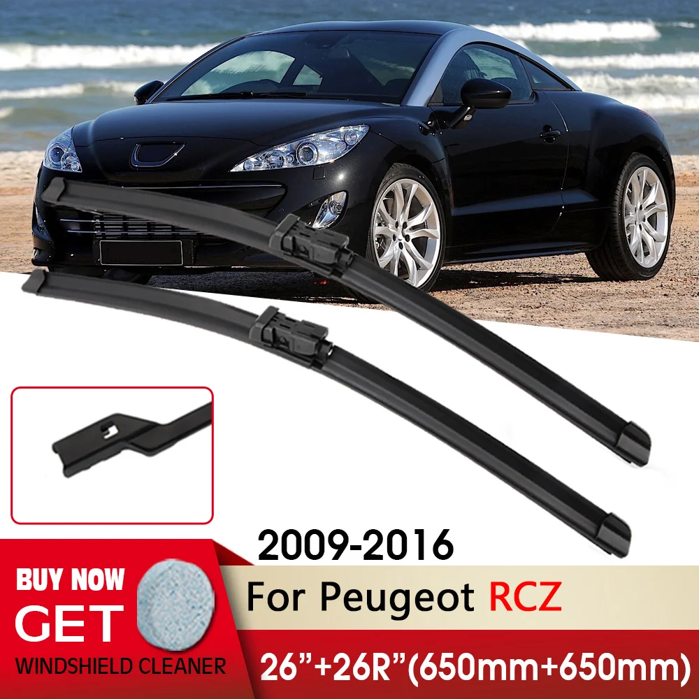 

Car Wiper RHD & LHD Front Wiper Blades 26"+26R" For Peugeot RCZ 2009-2016 Fit push button Windscreen Wipers Auto Accessories