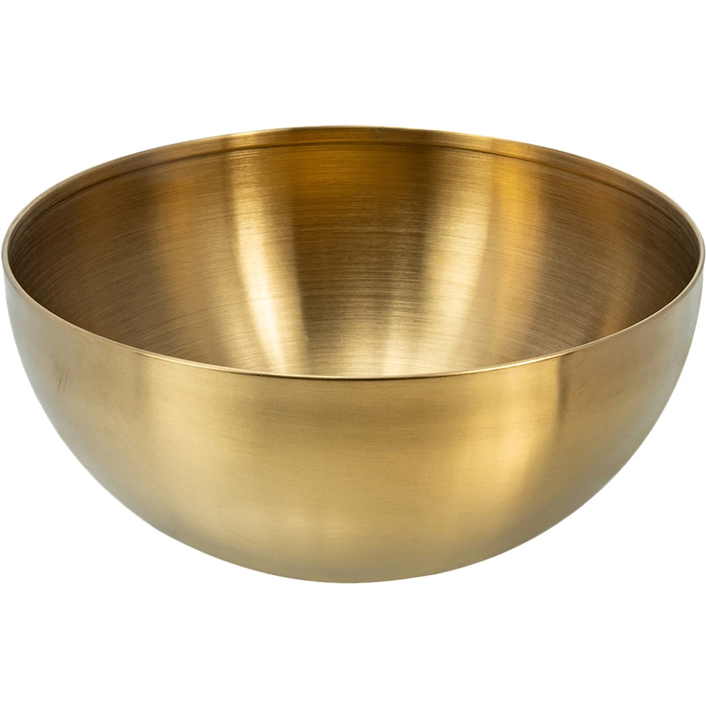 

Stainless Steel Salad Bowl Kitchen Serving MultiFunction Convenient Reusable Food Bowls Daily Use Mixing Noodle Creative Elegant