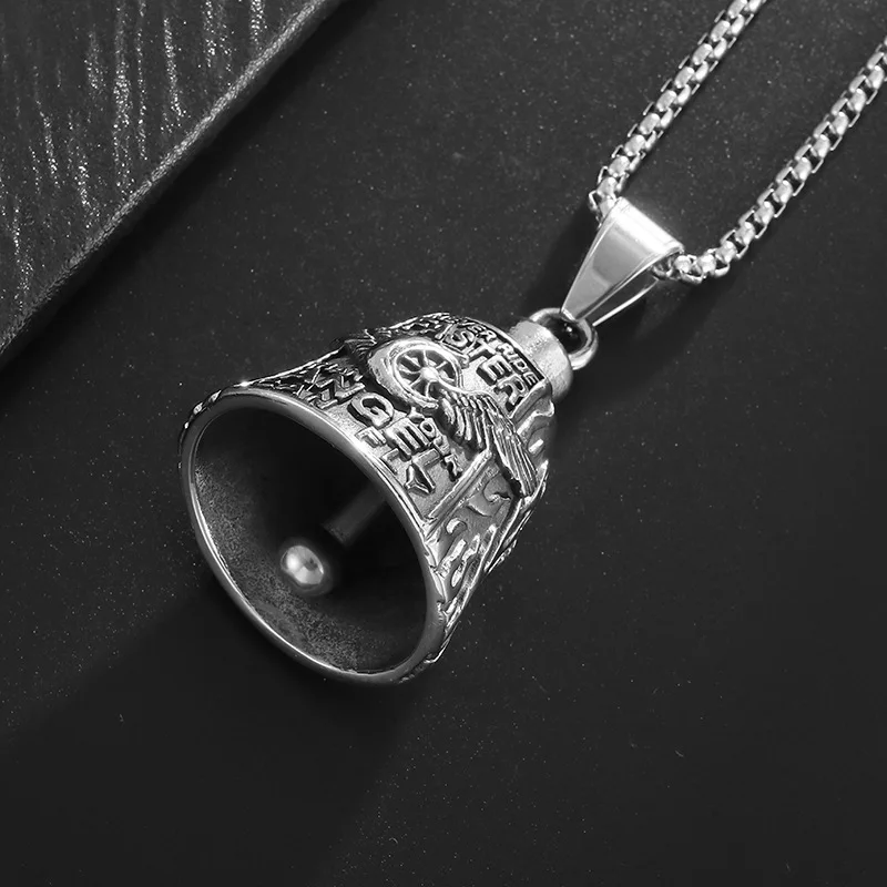 Fashion, personality, creativity, punk, hip-hop, light winged wheels, wings, motorcycle riding, luck, exorcism, bell necklace