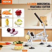 VEVOR Commercial Vegetable Slicer,Fruit Slicer,Stainless Steel Vegetable Cutter Slicer Machine,Manual Slicer,for Onion,Potato
