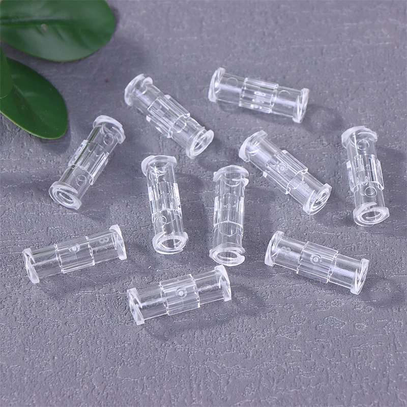 ^10Pcs New Leak Proof Double Helix  Sterile Luer Lock Adapter Transparent Plastic Syringe Connector For Veterinary