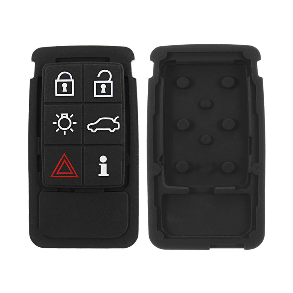 For Volvo S60 V60 V70 S80 XC70 S60L XC60 S80L V40 Remote Car Shell Case 5/6 Buttons Repair Silicone Rubber Pads Mat Replacement