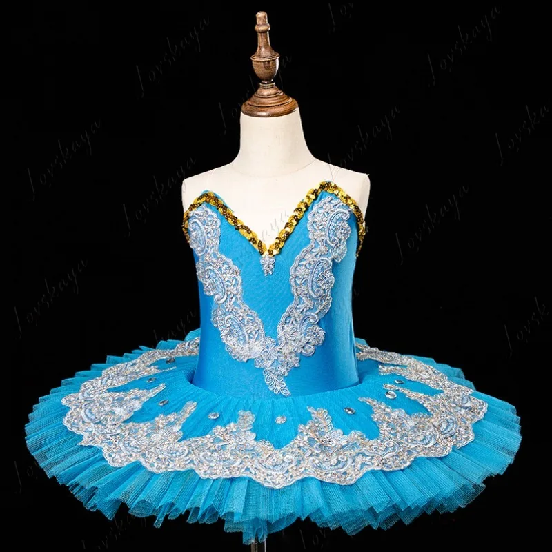 Disfraces de actuación para niños - Trajes de baile de ballet - Tutú de ballet para niñas con mangas abullonadas - Falda de baile