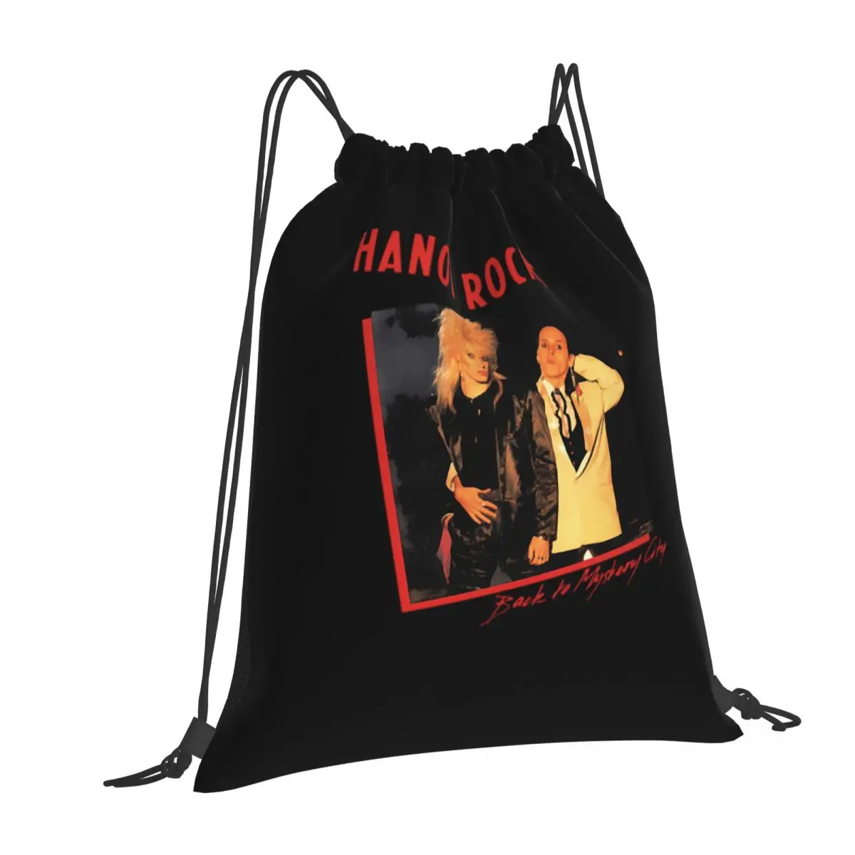 Hanoi Rocks Backpacks Multi-function Drawstring Bags Sports Bag Book Bags for Travel Students