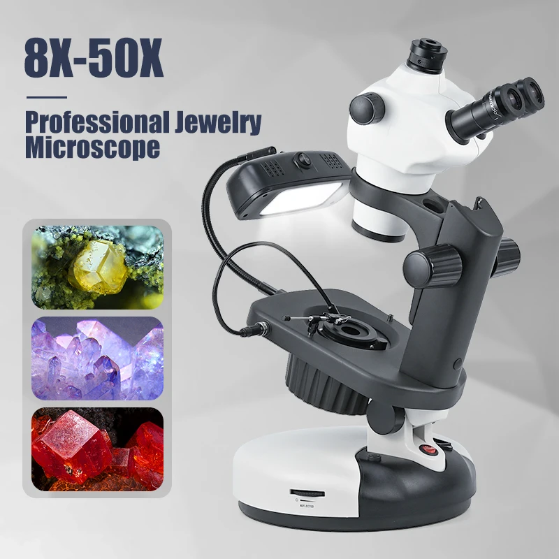 Albenth 8X-50X Professional Gemological Jewelry Darkfield Stereo Microscopes