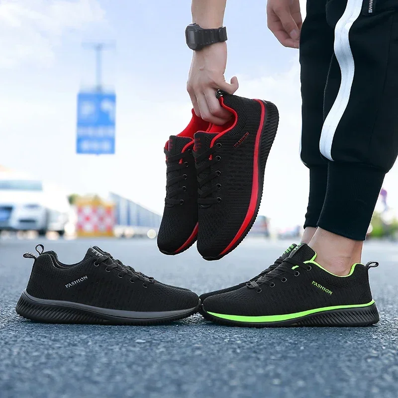 Zapatillas de correr ligeras para hombre y mujer, zapatos transpirables para pareja, zapatos de entrenamiento para caminar y trotar, talla grande