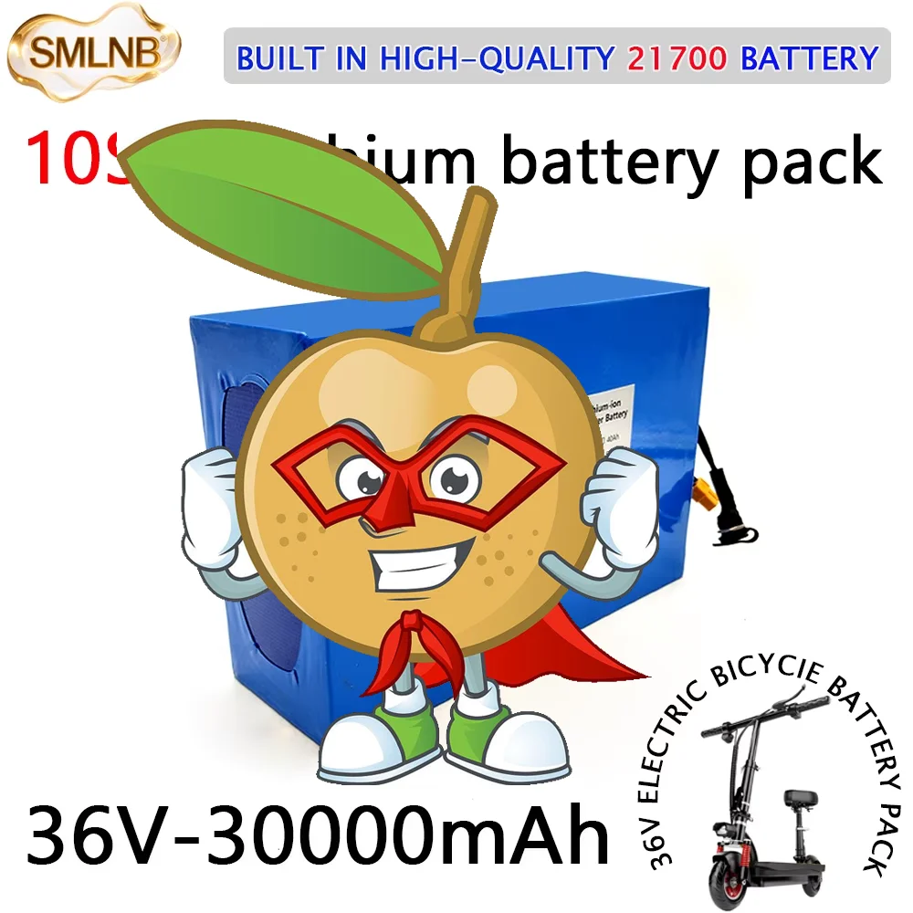 

NEW 21700 Lithium battery pack 10S6P 36V 30ah buith in BMS Protection for 1000W High Power Tool spare Batteries