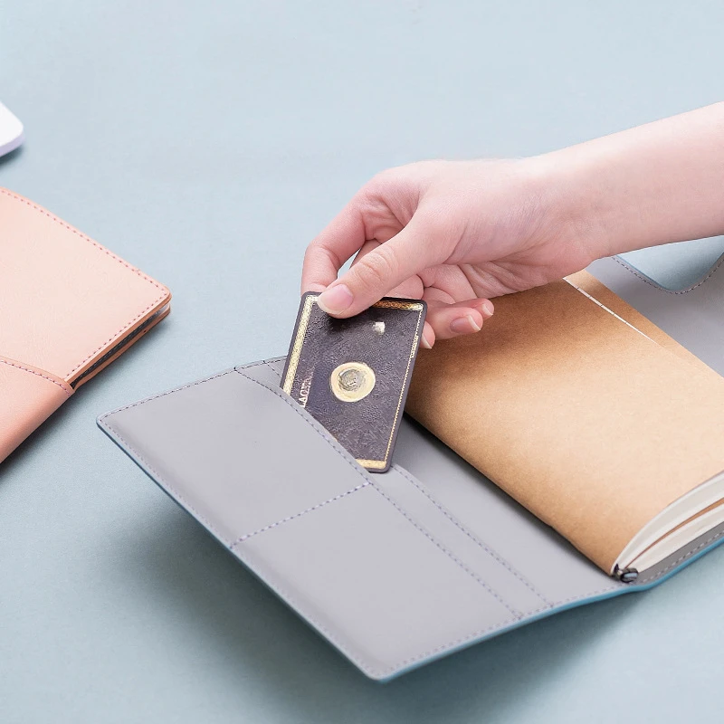 Multifunctional Notebook Portable A6 Handbook PU Leather Notebook Creative Kraft Paper Planner Sketchbook Agenda Diary Notebooks