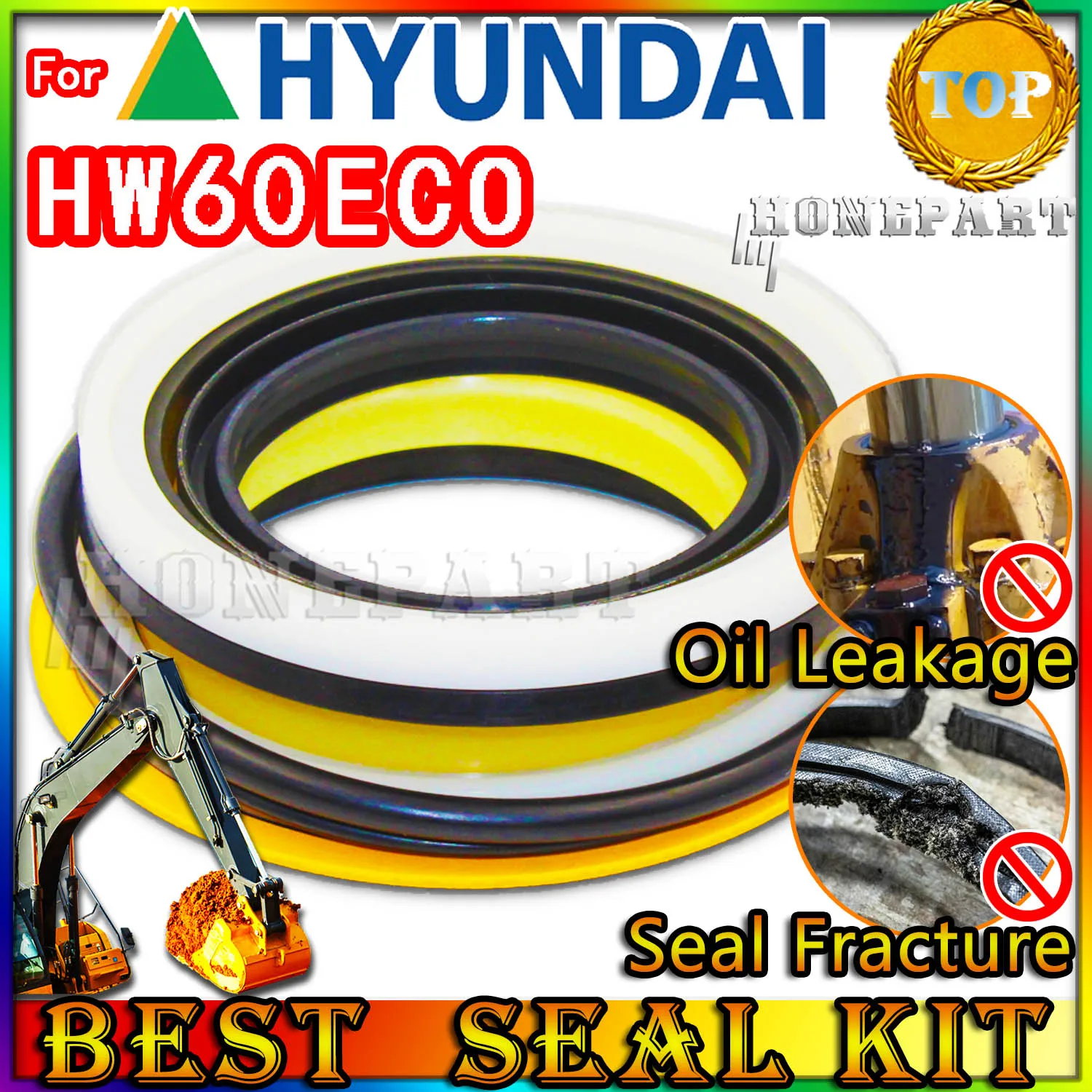 

Для Hyundai HW60ECO Ремкомплект сальника Рычаг стрелы Ковш Экскаватор Гидравлический цилиндр Пилотный регулятор Инжектор Ножка PPC Погрузчик