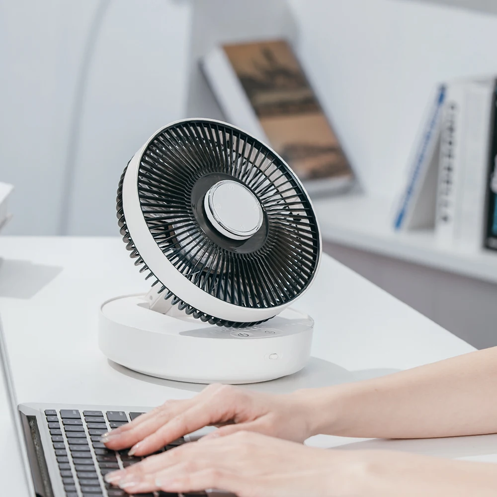 Enfriadores de aire multifuncionales para mesa de oficina en casa, ventilador de piso montado en la pared de escritorio portátil con trípode, Control remoto RF, gran oferta