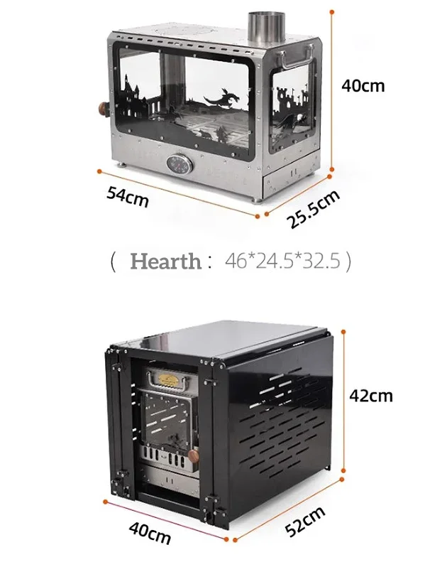 Large Outdoor Wood Stove Stainless Steel Construction for Patio Barn Picnic Camping Tent Heating Quality Camping Grills Product