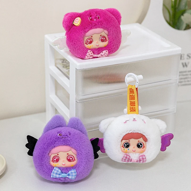 

7cm Mini Toys Exquisite Lovely Doll Vinyl Face Plush Toys Curly Haired doll Wearing Clothes Birthday Christmas Gift for Kids