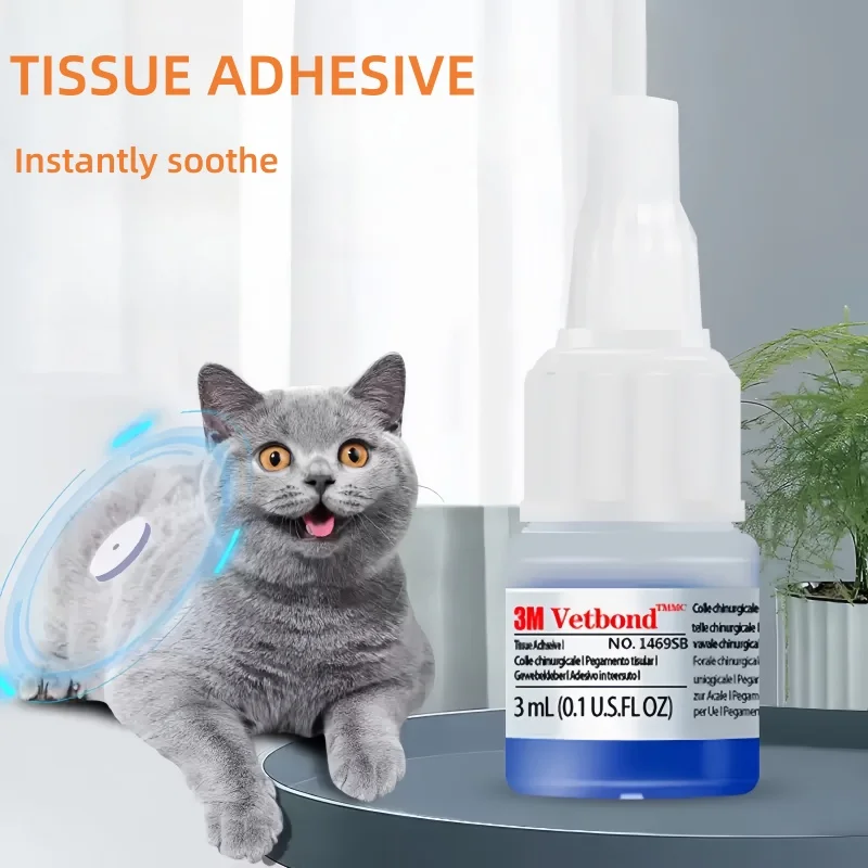 Original 3M 1469SB Vetbond Veterinary Tissue Glue Strong Surgical Adhesive Fast-Acting Waterproof Wound Sealant for Pets