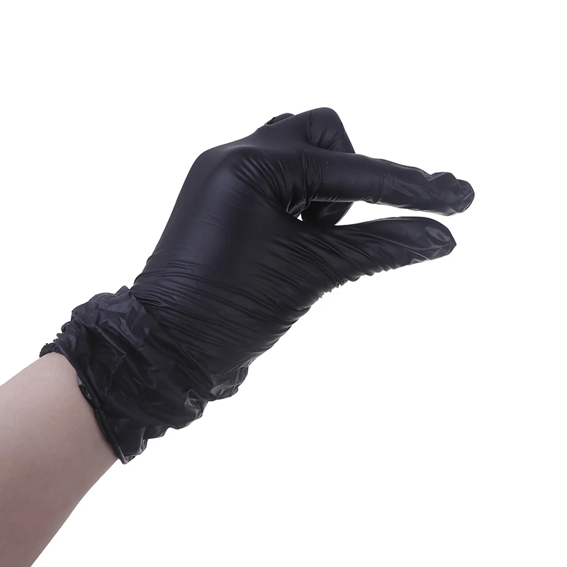 Gants jetables noirs en PVC NitCarter, sans latex, 007 livres de travail, industrie automobile, jardinage, soins pour animaux de compagnie, outils de cuisine, 100 pièces