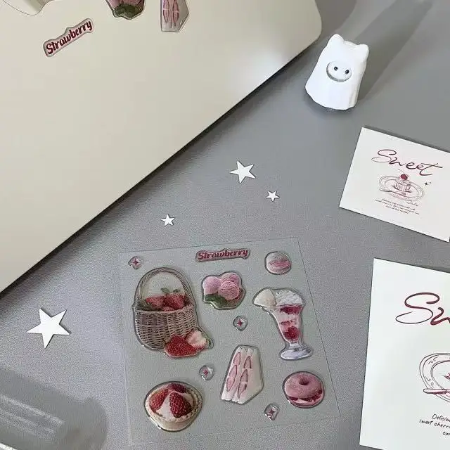 Food Bread Fruit Cute Creative Decorative PET Stickers