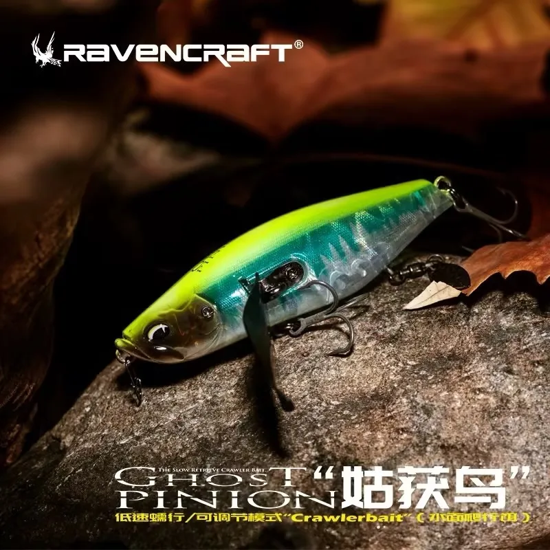 Ravencraft GHOST PINION Floating Crawlerbait Artificial Wobbler Popper Sea Bass Hard Bait