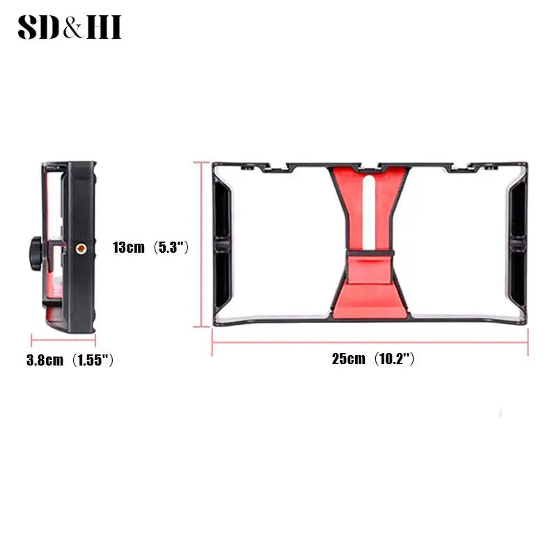 Videocamera Kooi Stabilisator Mount Houder Handheld Frame Film Rig Vlog Telefoon
