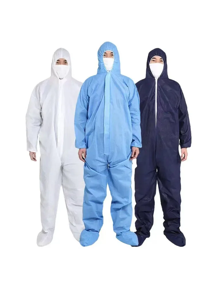 Dustproof Coverall Sanitary Isolation Protection Jump Suit Work Safety Clothes Breathable Sparying Paint Labour Overall