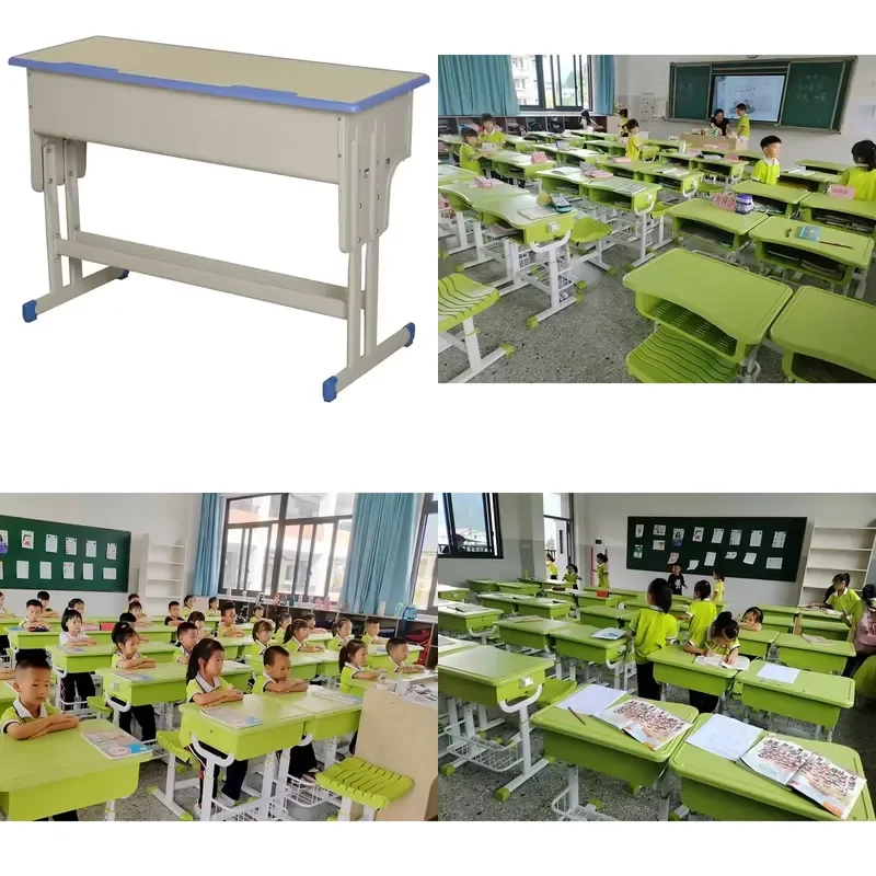 for  Norler Height Adjustable Student Desk and Chair Set Eco Friendly MDF 50mm Steel   Elementary Middle High School